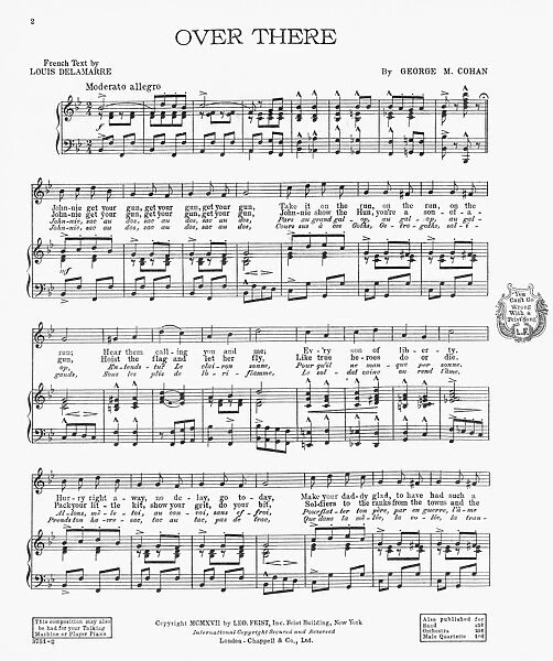 SHEET MUSIC, 1917. American sheet music, 1917, for George M