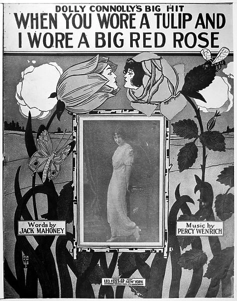 SHEET MUSIC COVER, c1924. American sheet music cover for When You Wore a Tulip