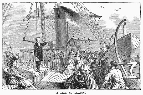 SHIPBOARD SERMON, 1874. Sermon for passengers and crew on the deck of a passenger steamer