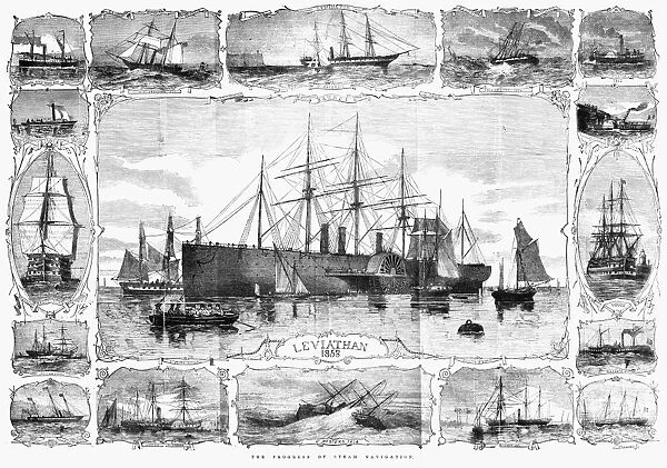 SHIPS: GREAT EASTERN, 1858. The Progress of Steam Navigation, featuring the Great Eastern