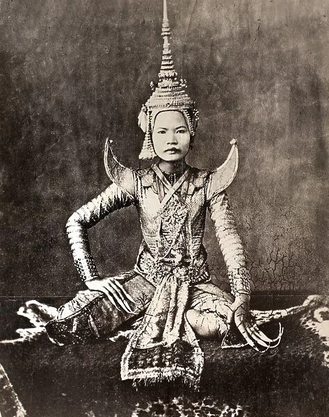 SIAM: DANCER, c1870. A dancer of the Siamese Royal Court. Photographed, c1870