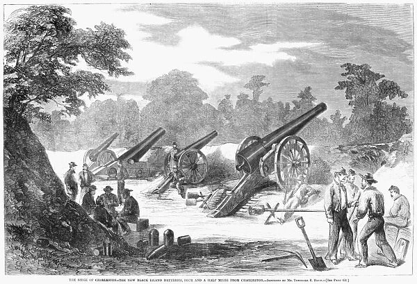 SIEGE OF CHARLESTON, 1863. The Siege of Charleston - The new Black Island batteries