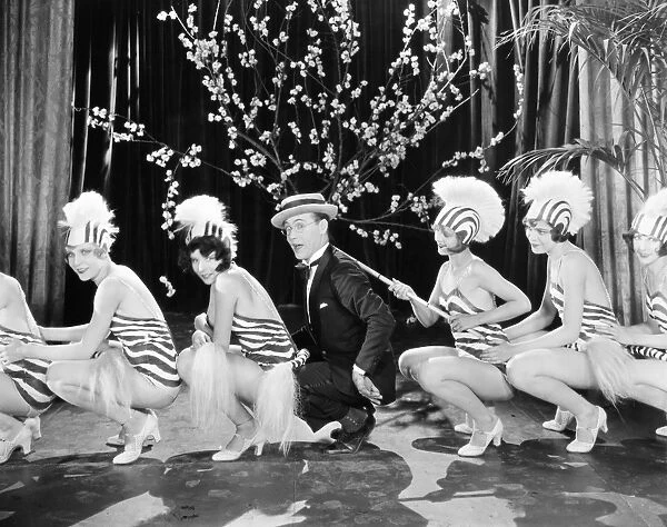 SILENT FILM STILL: DANCING. Neal Burns and the Christie Girls in a scene from Mad Scrambles