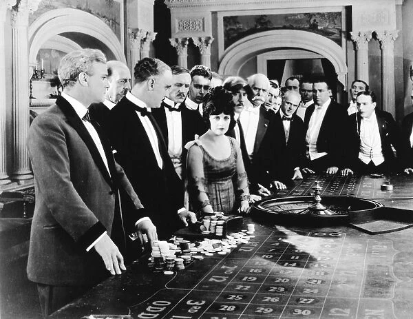SILENT FILM STILL: GAMBLING. A scene from The Gamesters, 1920