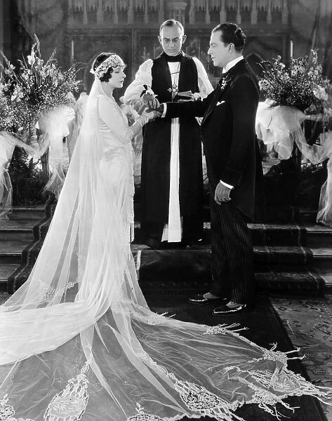 SILENT FILM STILL: WEDDING. Wedding scene with Norma Talmadge and Eugene O Brien