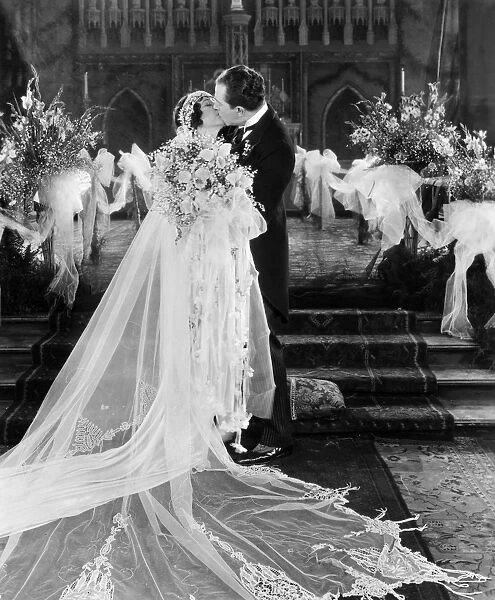 SILENT FILM STILL: WEDDING. Wedding scene with Norma Talmadge and Eugene O Brien