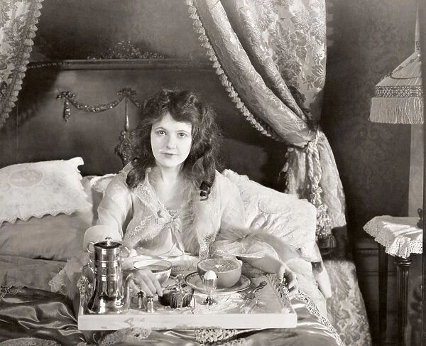 SILENT STILL: BEDROOM. Marguerite Clark in Rich Man, Poor Man (Paramount, 1928)