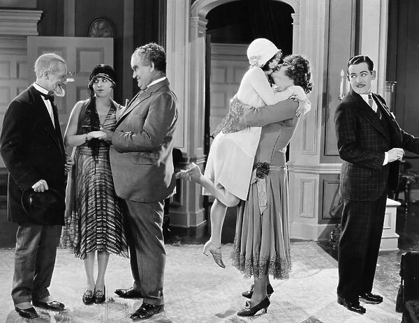 SILENT STILL: MAN IN DRAG. From left, Jack Duffy, Evelyn Francisco, Lionel Belmore, Ann Pennington, Julian Eltinge and David Jones in Madame Lucy, 1925