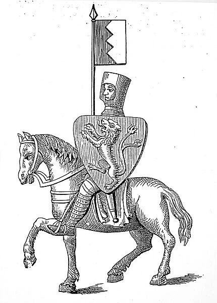 SIMON DE MONTFORT (c1208-1265). English soldier. After a glass painting, c1231
