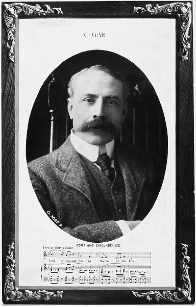 SIR EDWARD ELGAR (1857-1934). English composer. Publicity photograph for his Pomp