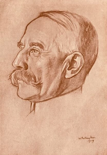 SIR EDWARD ELGAR (1857-1934). English composer. Drawing by William Rothenstein, 1919