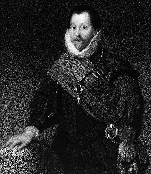 SIR FRANCIS DRAKE (c1540-1596). English admiral and navigator. Undated aquatint