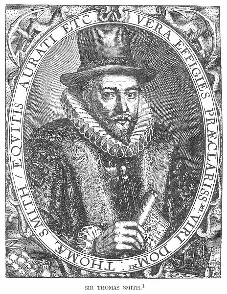 SIR THOMAS SMYTHE (1558?-1625). English merchant. Line engraving, 1616, by Simon van de Passe
