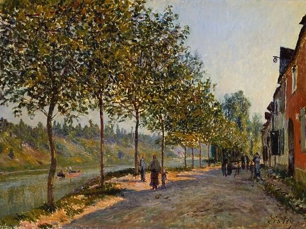 SISLEY: JUNE MORNING, 1884. June Morning in Saint-Mammes. Oil on canvas, Alfred Sisley