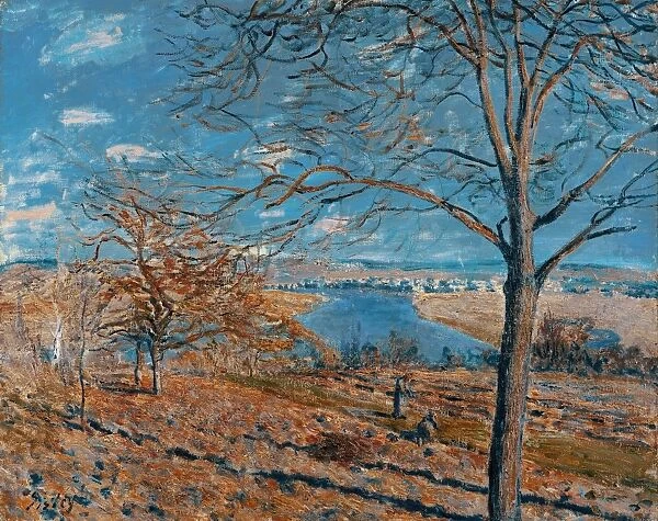 SISLEY: THE LOING, 1881. Banks of the Loing - Autumn Effect. Oil on canvas, Alfred Sisley