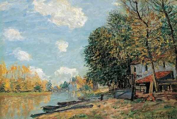 SISLEY: MORET, 1877. Moret - The Banks of the River Loing. Oil on canvas, Alfred Sisley