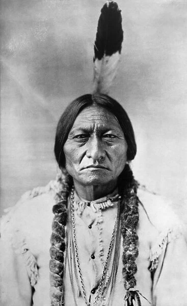 SITTING BULL (1834-1890). Sioux Native American leader. Photographed by David F. Barry, 1885