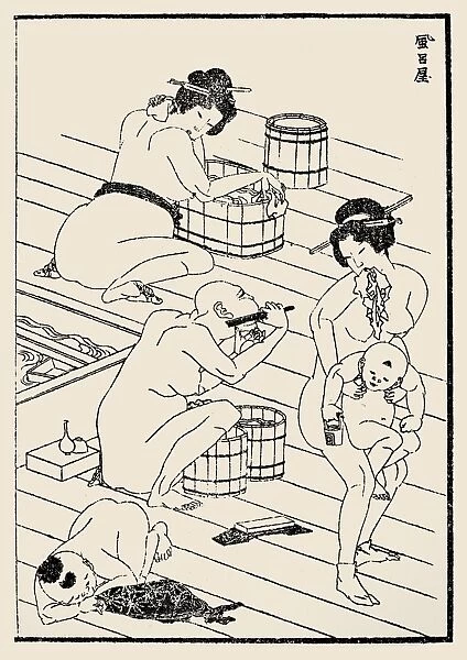 Sketch from Katsushika Hokusais Manga, c1836