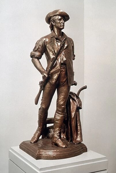 Small bronze statue of Minuteman of Concord, by Daniel Chester French