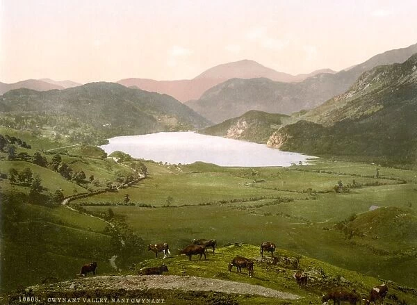 SNOWDONIA NATIONAL PARK. Aerial view of Nant Gwynant Valley in Snowdonia National Park, Wales
