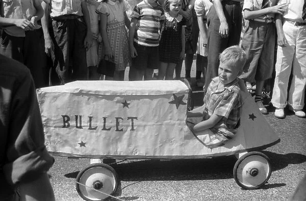 SOAPBOX CAR, 1940. Soapbox auto race at the July 4th celebration in Salisbury, Maryland