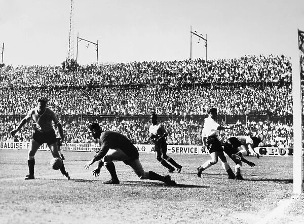 SOCCER MATCH, 1930s. A European soccer match. Photograph, 1930s