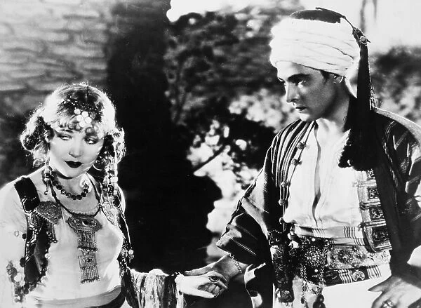 SON OF THE SHEIK, 1926. Rudolph Valentino and Vilma Banky in a scene from Son of the Sheik, 1926