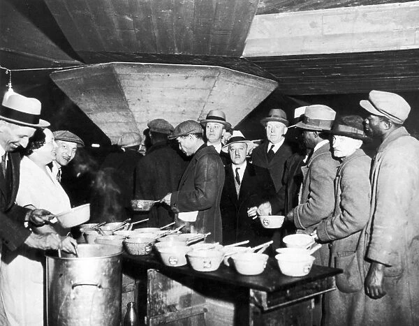 SOUP KITCHEN, 1931. A New York City soup kitchen during the Great Depression, 1931