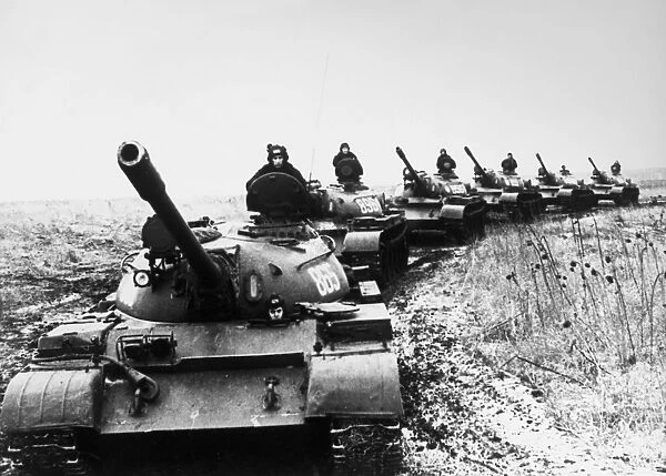 Soviet tanks during a tactical exercise, 2 July 1978