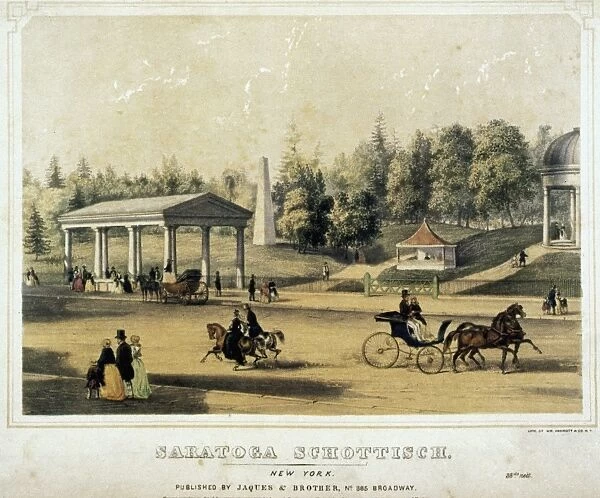 SPA: SARATOGA, NEW YORK. American songsheet cover of Saratoga Schottisch, 1851