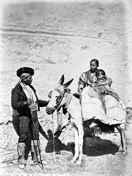SPAIN: GYPSIES, c1860-80. A Gypsy family in Spain. Photographed c1860-80