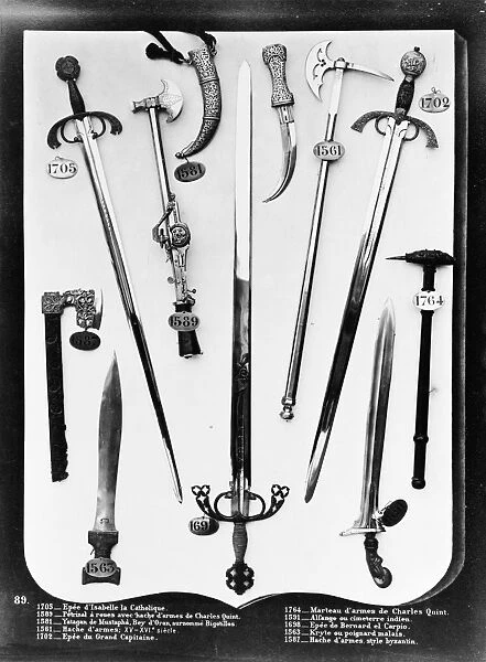 SPAIN: WEAPONS. Various weapons of the 15th to 18th centuries on display at the