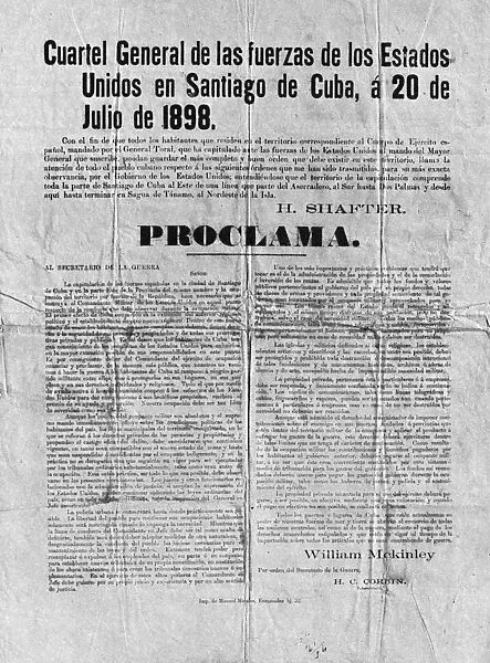 SPANISH-AMERICAN WAR, 1898. The Spanish publication of president William McKinley s
