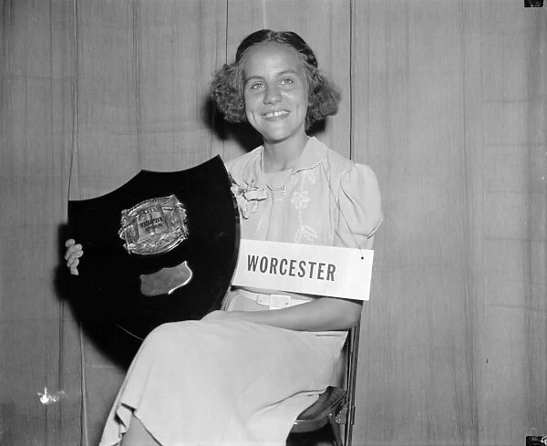 SPELLING BEE WINNER, 1939. Elizabeth Rice, 12-year-old eighth grade student from Worcester