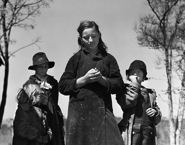 SQUATTER FAMILY, 1941. Children of a squatter family who are preparing to move