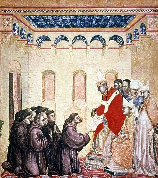 ST. FRANCIS OF ASSISI. Pope Innocent III granting St