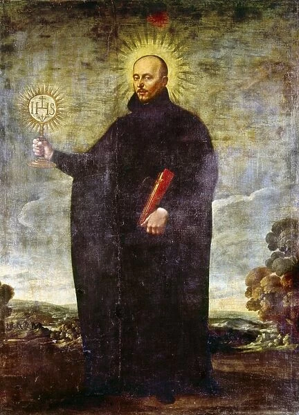 ST. IGNATIUS LOYOLA (1491-1556). Spanish soldier and ecclesiastic. Oil on canvas