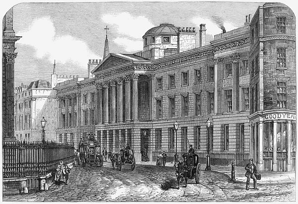 ST. PAULs SCHOOL, 1862. St. Pauls School at the east end of St. Pauls Churchyard in London