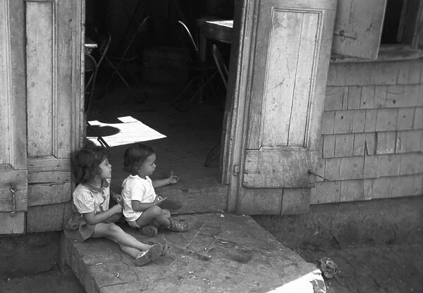 ST. THOMAS SLUM, 1941. Children in one of the slum areas in St. Thomas, Charlotte Amalie