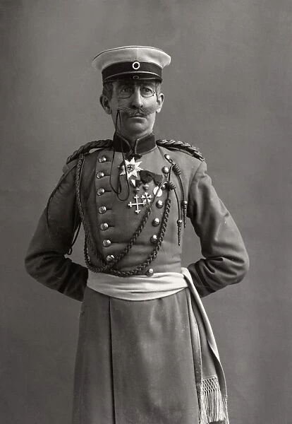 STAGE: GERMAN OFFICER. Unidentified American actor photographed in the part of