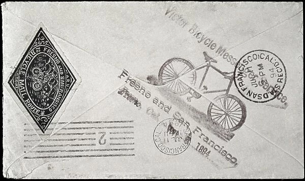 STAMP: BICYCLE POST, 1894. California Private Bicycle Post cover, 1894
