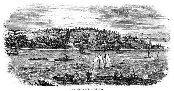 STATEN ISLAND, 1853. View of Mount Hermon on the southern shore of Staten Island, New York