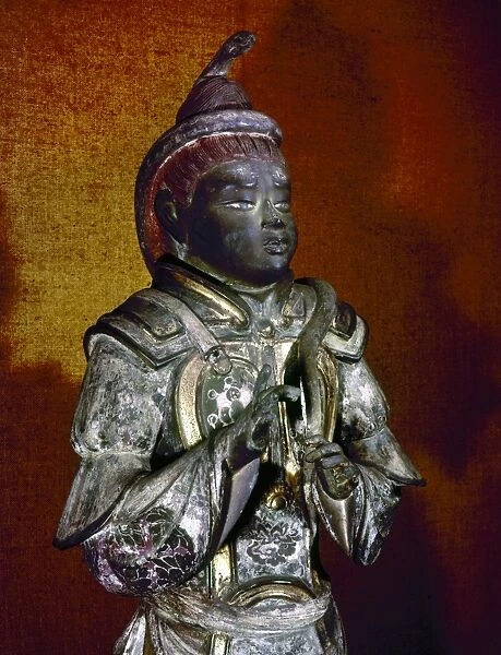 Statue of the guardian Sakara. Painted lacquer, Japanese, c734 A. D