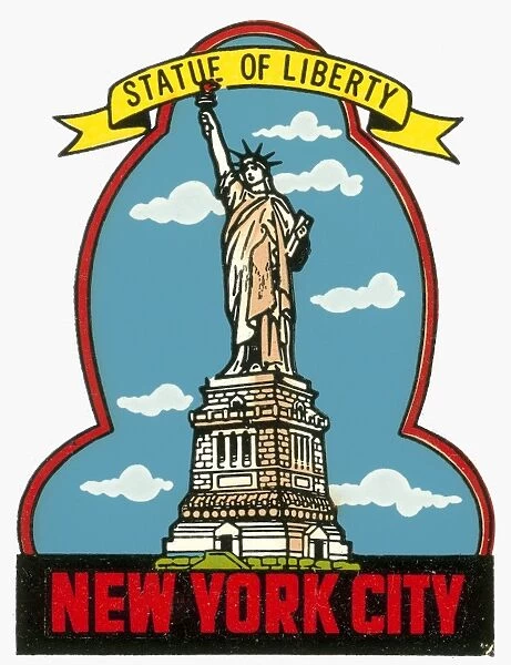 STATUE OF LIBERTY. American decal, c1970