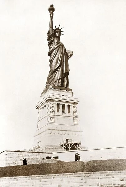 STATUE OF LIBERTY, c1890. The newly inaugurated statue on Bedloe Island in New York Harbor, c1885-1890