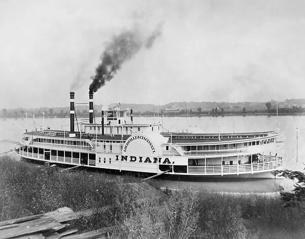 STEAMBOAT, c1910. The commercial navigation packet Indiana, built early in the