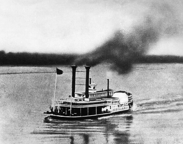 STEAMBOAT RACE, 1870. The steamboat Robert E
