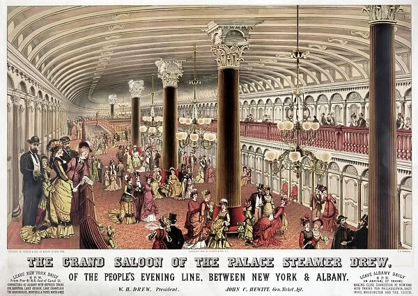 STEAMER SHIP BALLROOM. The Grand Saloon of the Palace Steamer Drew