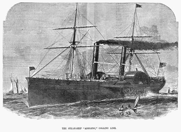 STEAMSHIP: ADRIATIC. The Adriatic, an American steamship with the Collins Atlantic U