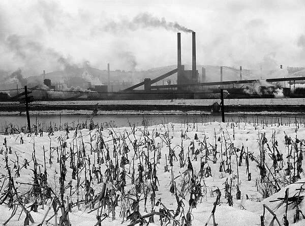 STEEL FACTORY, 1941. Jones and Laughlin Steel Company, Aliquippa, Pennsylvania
